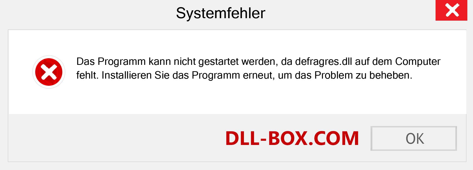 defragres.dll-Datei fehlt?. Download für Windows 7, 8, 10 - Fix defragres dll Missing Error unter Windows, Fotos, Bildern