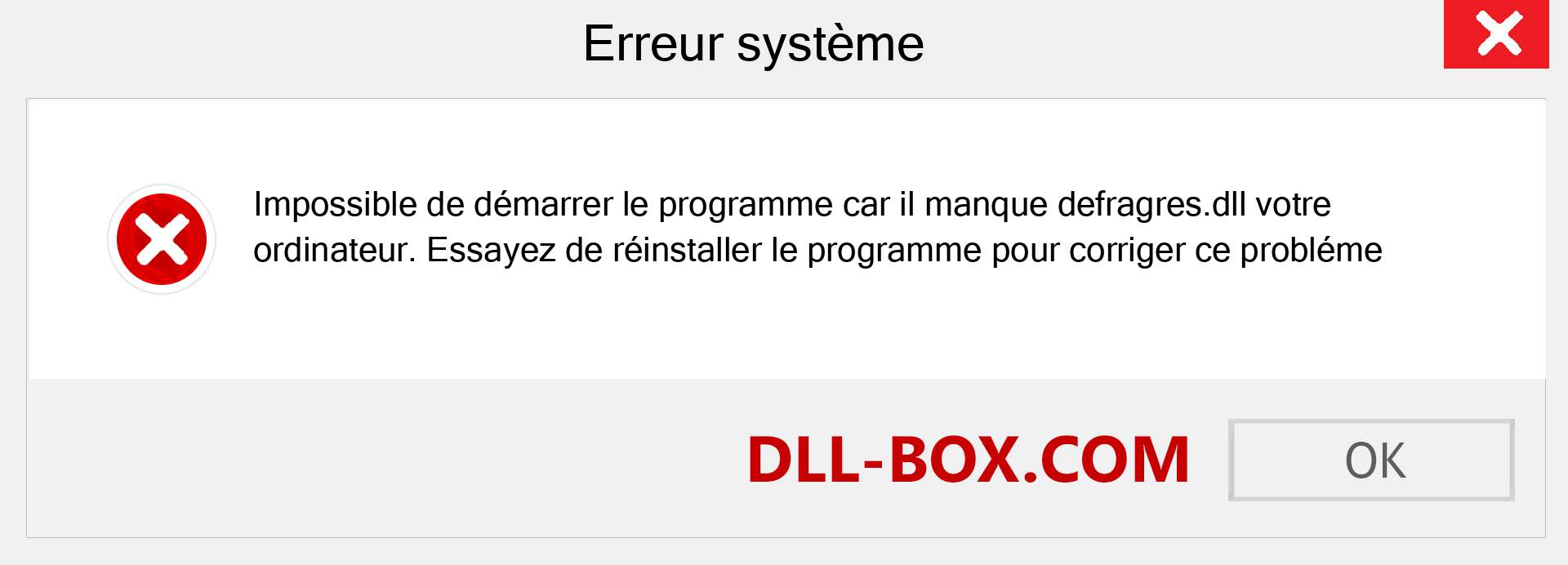 Le fichier defragres.dll est manquant ?. Télécharger pour Windows 7, 8, 10 - Correction de l'erreur manquante defragres dll sur Windows, photos, images